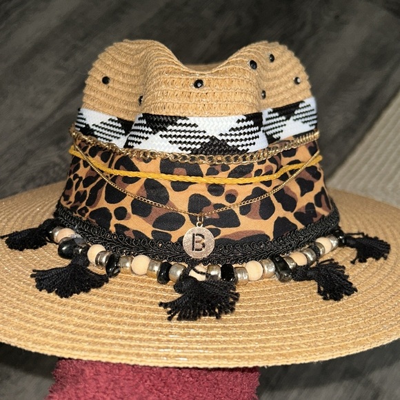 Summer Hat Straw Hat Cowgirl Hat - Picture 2 of 5